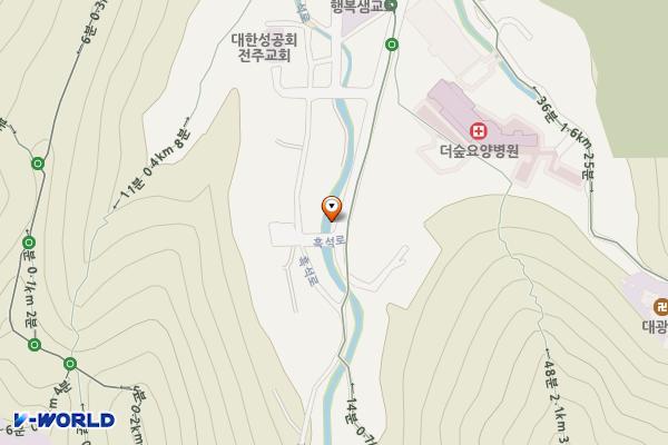 흑석골(버스회차지) 위치 지도 — 전북특별자치도 전주시 완산구 흑석로 104