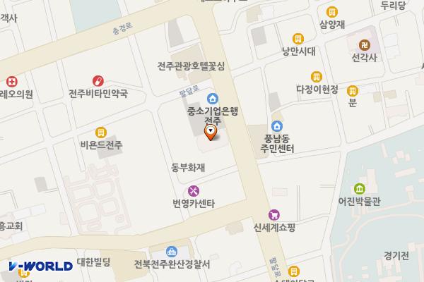 전북특별자치도 예술회관 화장실 위치 지도 — 전북특별자치도 전주시 완산구 팔달로 161