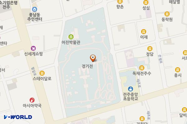 경기전(정문) 화장실 위치 지도 — 전북특별자치도 전주시 완산구 태조로 44