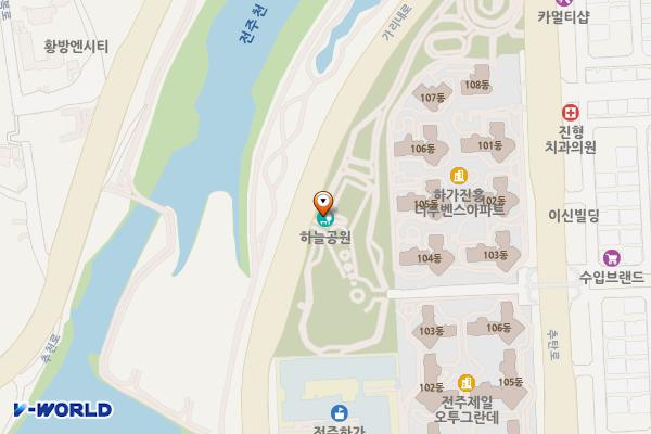 하늘공원 위치 지도 — 전북특별자치도 전주시 덕진구 가리내로 328