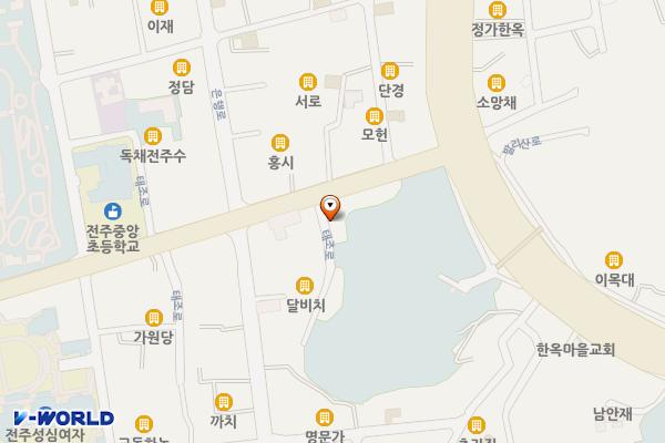 전주 공예품전시관(외부) 위치 지도 — 전북특별자치도 전주시 완산구 태조로 9