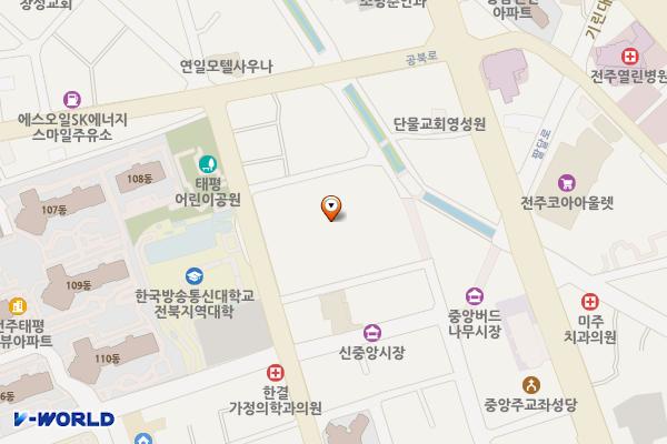 중앙상가 지하층 화장실 위치 지도 — 전북특별자치도 전주시 완산구 태평3길 70