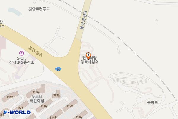 차량등록과 화장실 위치 지도 — 전북특별자치도 전주시 덕진구 완주로 6