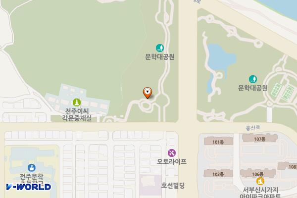 문학대1공원 위치 지도 — 전북특별자치도 전주시 완산구 황강서원로 73