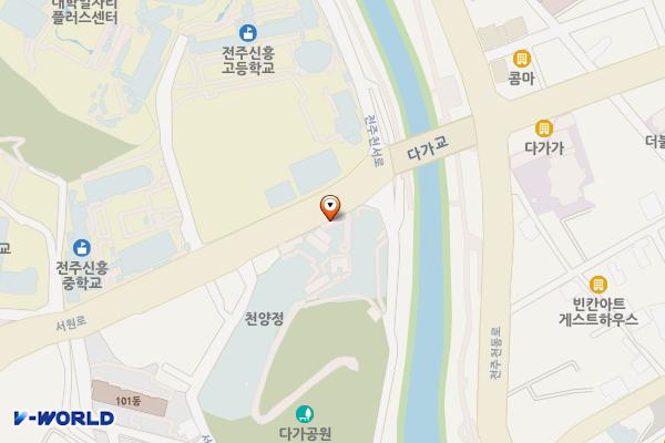 완산공원(정상) 위치 지도 — 전북특별자치도 전주시 완산구 전주천서로 237
