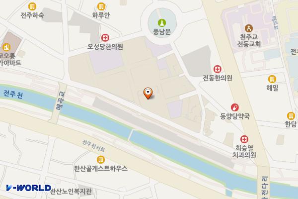 남부시장(6동) 1층 공중화장실 위치 지도 — 전북특별자치도 전주시 완산구 풍남문2길 53