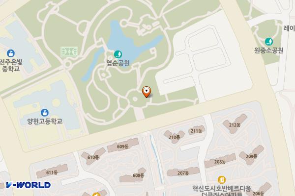 엽순공원(2) 위치 지도 — 전북특별자치도 전주시 덕진구 틀못2길29