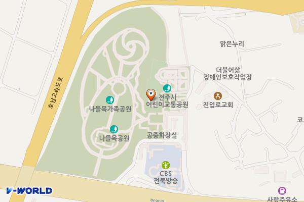 나들목가족공원(1) 위치 지도 — 전북특별자치도 전주시 덕진구 번영로 455