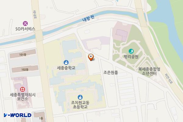교리 위치 지도 — 세종특별자치시 조치원읍 교리 1-14