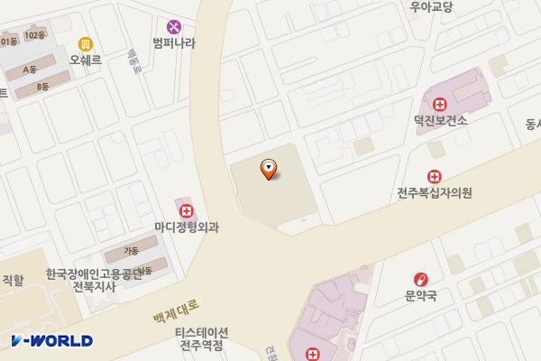 홈플러스 전주점 위치 지도 — 전북특별자치도 전주시 덕진구 백제대로 771
