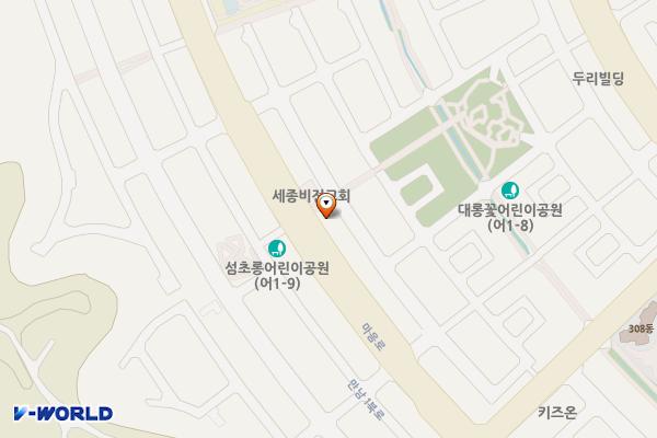 고운동(주1-10) 위치 지도 — 세종특별자치시 고운동 1527