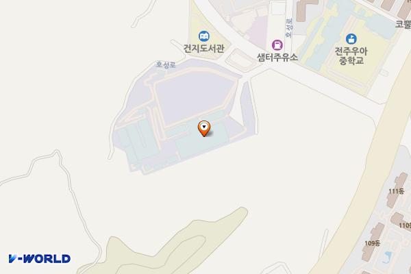 승마장 관리사무실 1층 위치 지도 — 전북특별자치도 전주시 덕진구 호성로 19 (호성동1가)