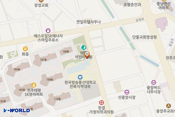 태평어린이공원 위치 지도 — 전북특별자치도 전주시 완산구 태평3길 71