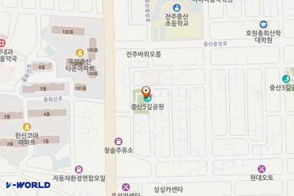 중산3길 위치 지도 — 전북특별자치도 전주시 완산구 중산3길 15-3