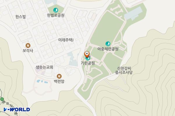 아중체련공원 옥외 축구장 위치 지도 — 전북특별자치도 전주시 덕진구 한배미6길 23