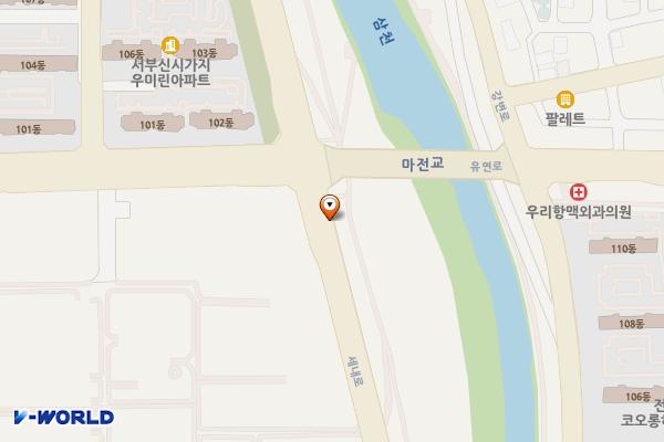 마전교 파크골프장 하천공중화장실 위치 지도 — 전북특별자치도 전주시 완산구 세내로 390 (효자동3가)