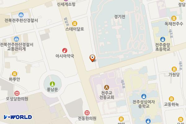 경기전 여행자 라운지 화장실 위치 지도 — 전북특별자치도 전주시 완산구 전동성당길 110