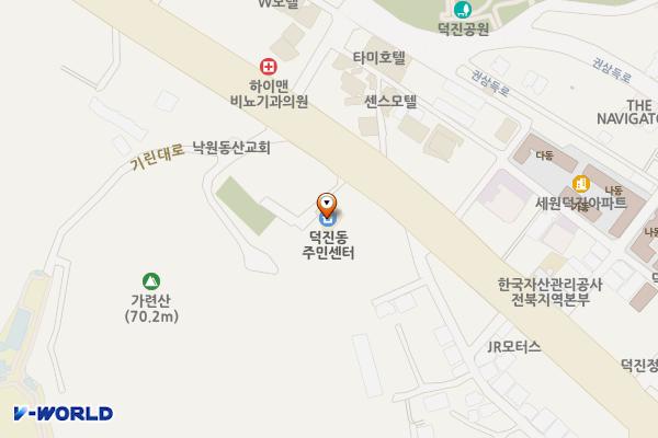덕진동주민센터 화장실 위치 지도 — 전북특별자치도 전주시 덕진구 기린대로 533-7