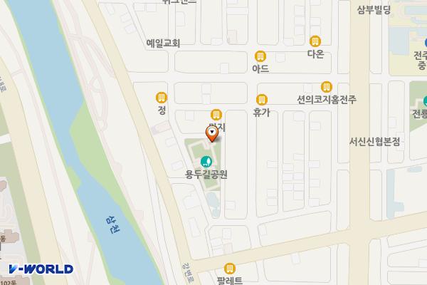 용두길 위치 지도 — 전북특별자치도 전주시 완산구 서신천변3길 3-14