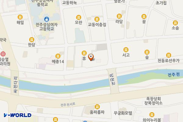 강암서예관(내부) 위치 지도 — 전북특별자치도 전주시 완산구 전주천동로 74