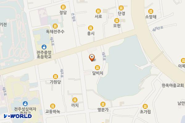 전주 공예품전시관(내부) 위치 지도 — 전북특별자치도 전주시 완산구 태조로 15