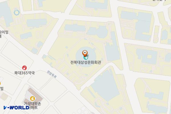실내체육관 1층(동편) 위치 지도 — 전북특별자치도 전주시 덕진구 권삼득로 308