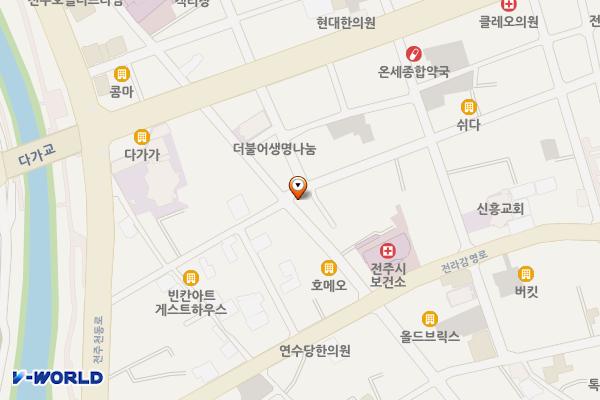 다가여행자도서관 화장실 위치 지도 — 전북특별자치도 완산구 전라감영 2길 28