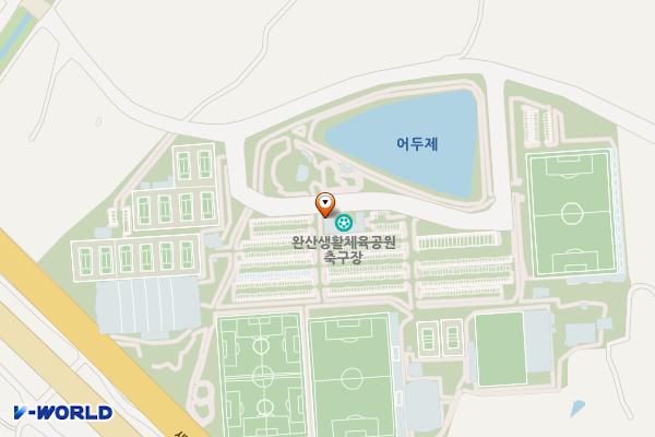 완산생활체육공원 관리사무실 위치 지도 — 전북특별자치도 전주시 완산구 모악산자락길 22