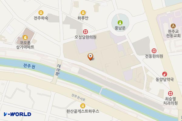 남부시장(2동) 공중화장실 위치 지도 — 전북특별자치도 전주시 완산구 풍남문2길 63