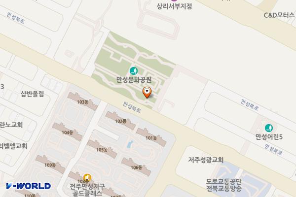 만성문화공원 위치 지도 — 전북특별자치도 전주시 덕진구 만성북로41