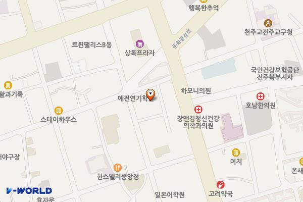 오거리 공영주차장 위치 지도 — 전북특별자치도 전주시 완산구 팔달로 217-21