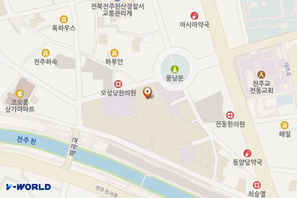 남부시장(4동) 공중화장실 위치 지도 — 전북특별자치도 전주시 완산구 풍남문2길 49