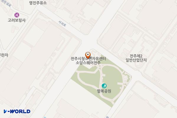 팔복공원 위치 지도 — 전북특별자치도 전주시 덕진구 서귀로 107