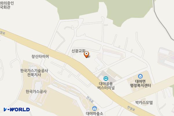 대야우체국 1층 정문화장실 위치 지도 — 전북특별자치도 군산시 대야면 지경리 766-15 번영로 883