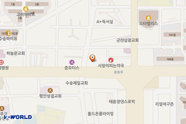노블한방병원 위치 지도 — 전북특별자치도 군산시 문화로 77