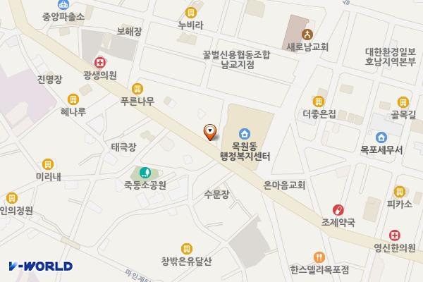 남교로가변차로노상공영 위치 지도 — 전남광주통합특별시 목포시 수문로 38