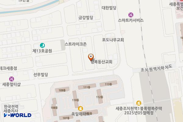 침산리7 위치 지도 — 세종특별자치시 조치원읍 침산리 260-7