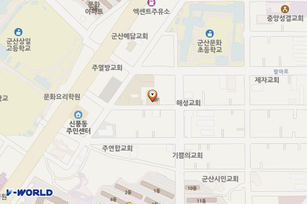 시장 위치 지도 — 전북특별자치도 군산시 문화3길 15(문화동)