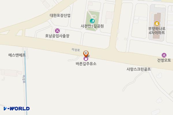 바른길주유소 위치 지도 — 전북특별자치도 군산시 미성로 458