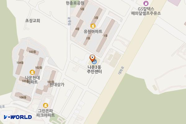 군산시 나운3동 주민센터 위치 지도 — 전북특별자치도 군산시 부곡1길25 (나운동)