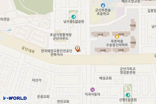 SJ오일(주) 스마일주유소 위치 지도 — 전북특별자치도 군산시 공단대로 284