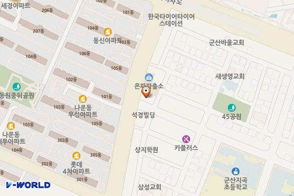 지곡동우체국 1층 화장실 위치 지도 — 전북특별자치도 군산시 지곡동 491-1 백토로 227