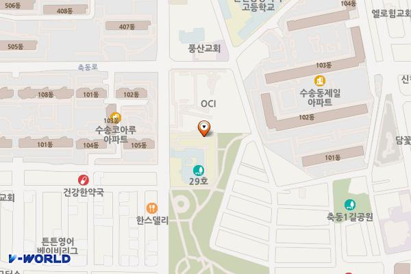 시립도서관 위치 지도 — 전북특별자치도 군산시 축동로 72