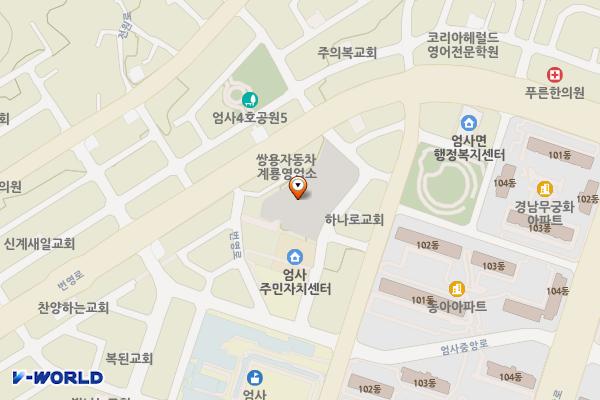 계룡복합문화센터 주차장 위치 지도 — 충청남도 계룡시 엄사면 엄사리 347