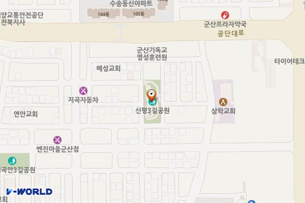 공원 위치 지도 — 전북특별자치도 군산시 지곡동 564-1