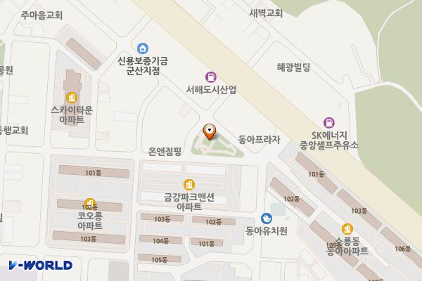 공원 위치 지도 — 전북특별자치도 군산시 소룡동 1544