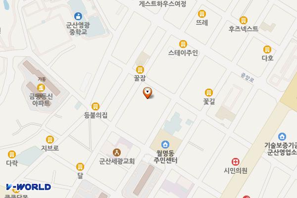 느루쉼터 화장실 위치 지도 — 전북특별자치도 군산시 구영3길 66-20