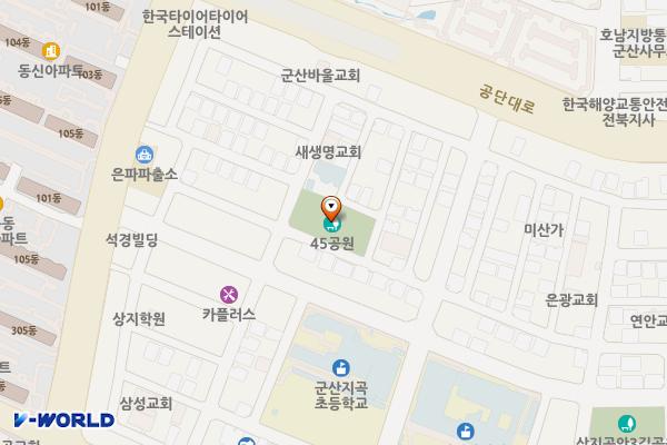 공원 위치 지도 — 전북특별자치도 군산시 지곡동 510-5