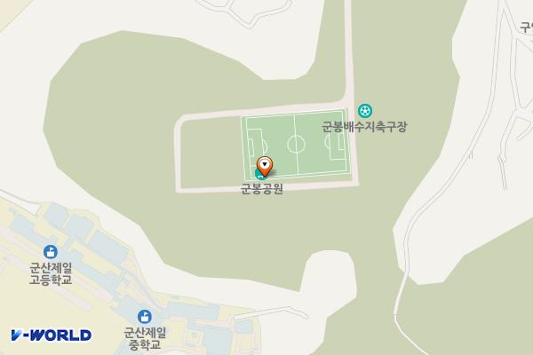 군봉배수지 축구장 위치 지도 — 전북특별자치도 군산시 조촌동 산59-17