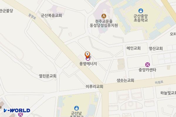 (유)용명에너지 신흥주유소 위치 지도 — 전북특별자치도 군산시 월명로 408